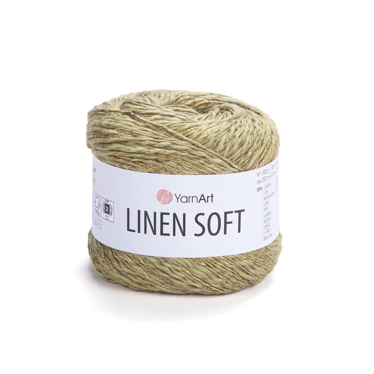 חוט סריגה Linen Soft – תערובת פשתן, ויסקוזה וכותנה | 100 גרם