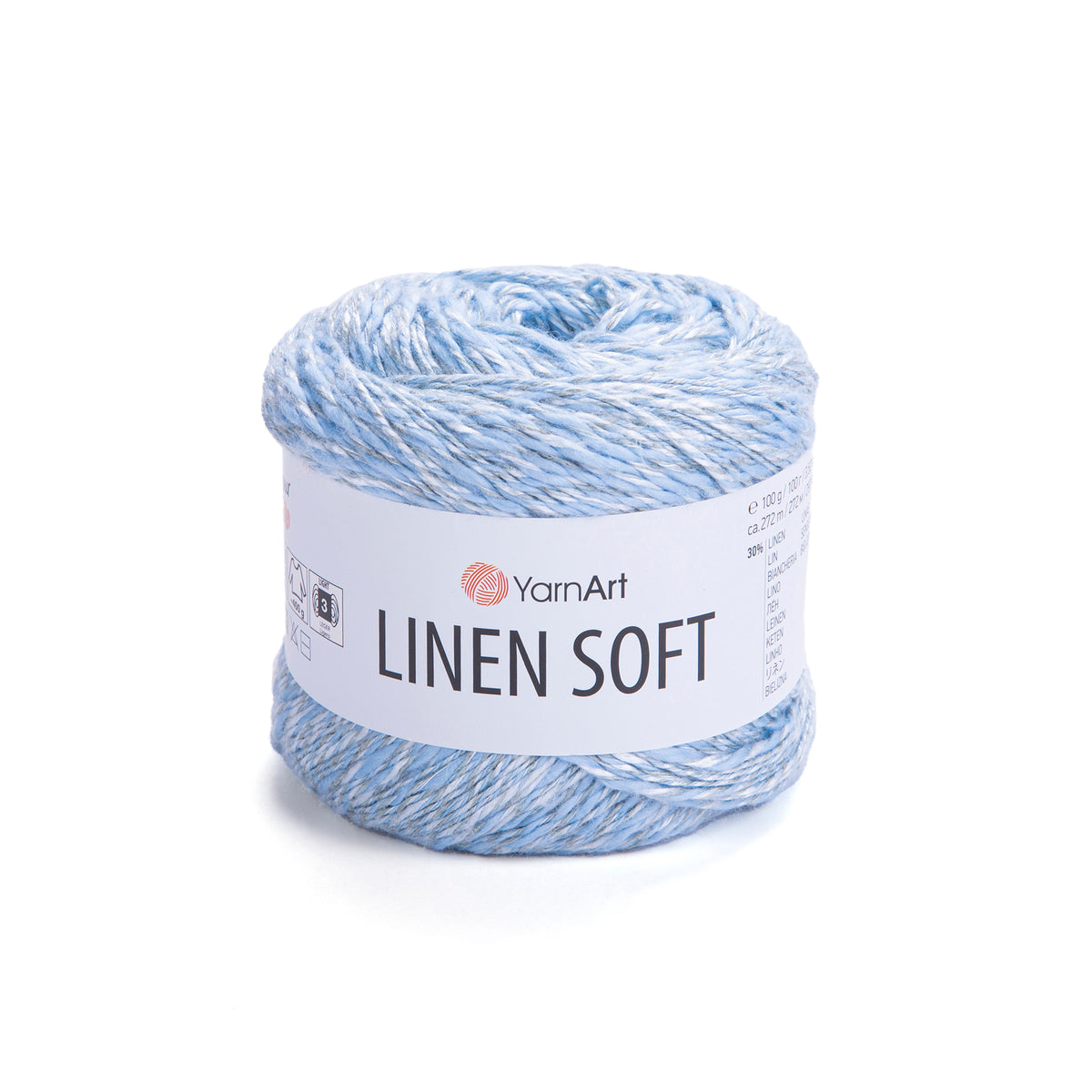 חוט סריגה Linen Soft – תערובת פשתן, ויסקוזה וכותנה | 100 גרם