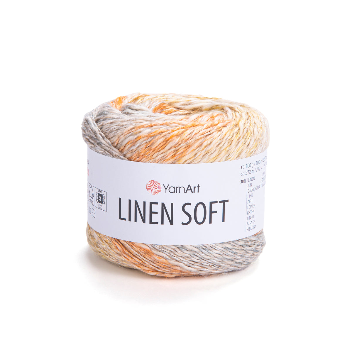 חוט סריגה Linen Soft – תערובת פשתן, ויסקוזה וכותנה | 100 גרם