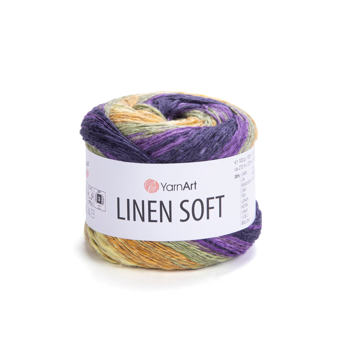 חוט סריגה Linen Soft – תערובת פשתן, ויסקוזה וכותנה | 100 גרם