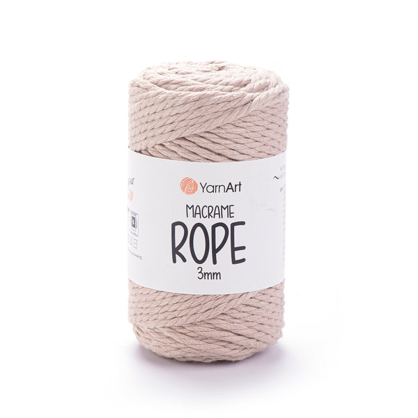 חוטי מקרמה לסריגה ועבודת יד MACRAME ROPE 3MM
