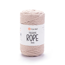 חוטי מקרמה לסריגה ועבודת יד MACRAME ROPE 3MM