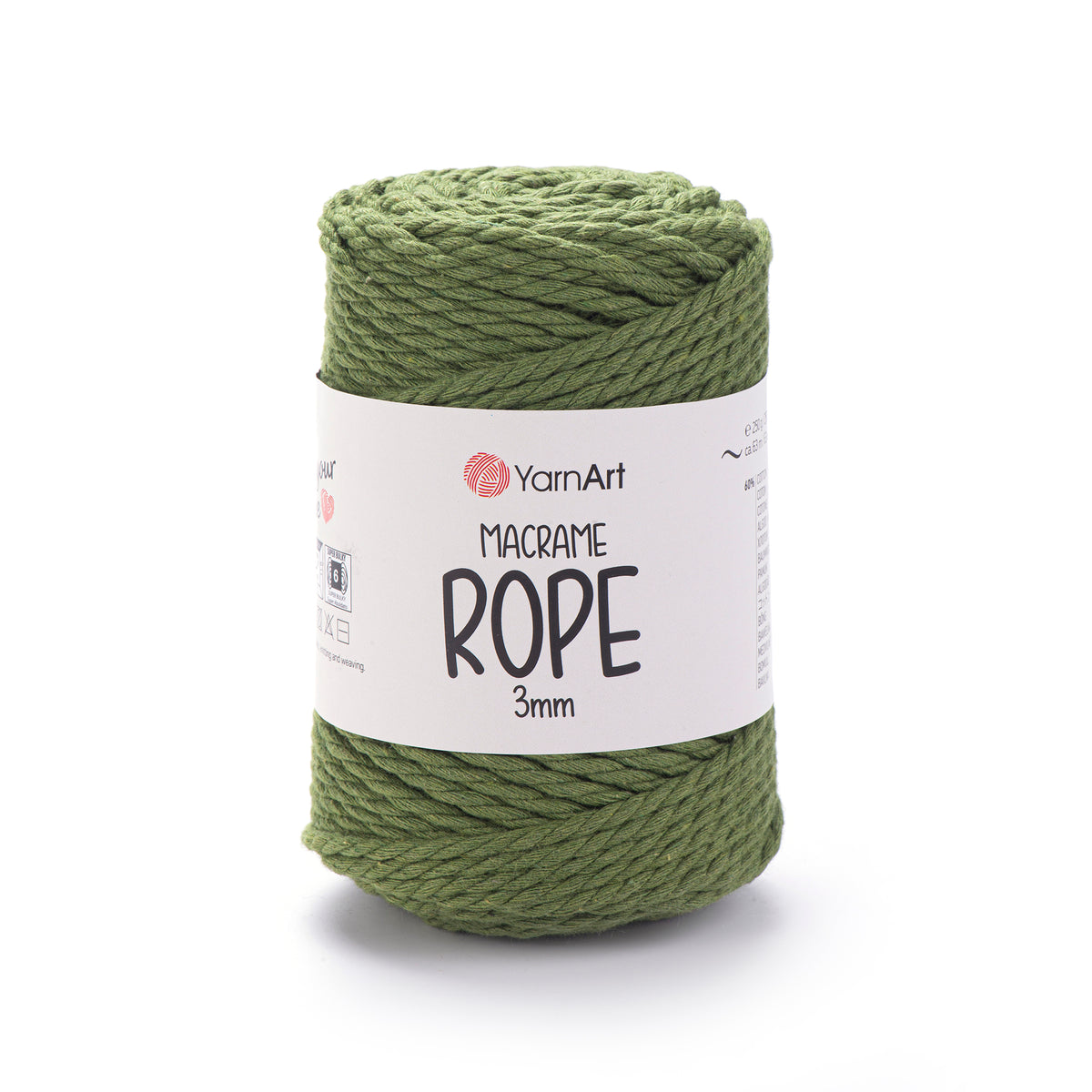 חוטי מקרמה לסריגה ועבודת יד MACRAME ROPE 3MM