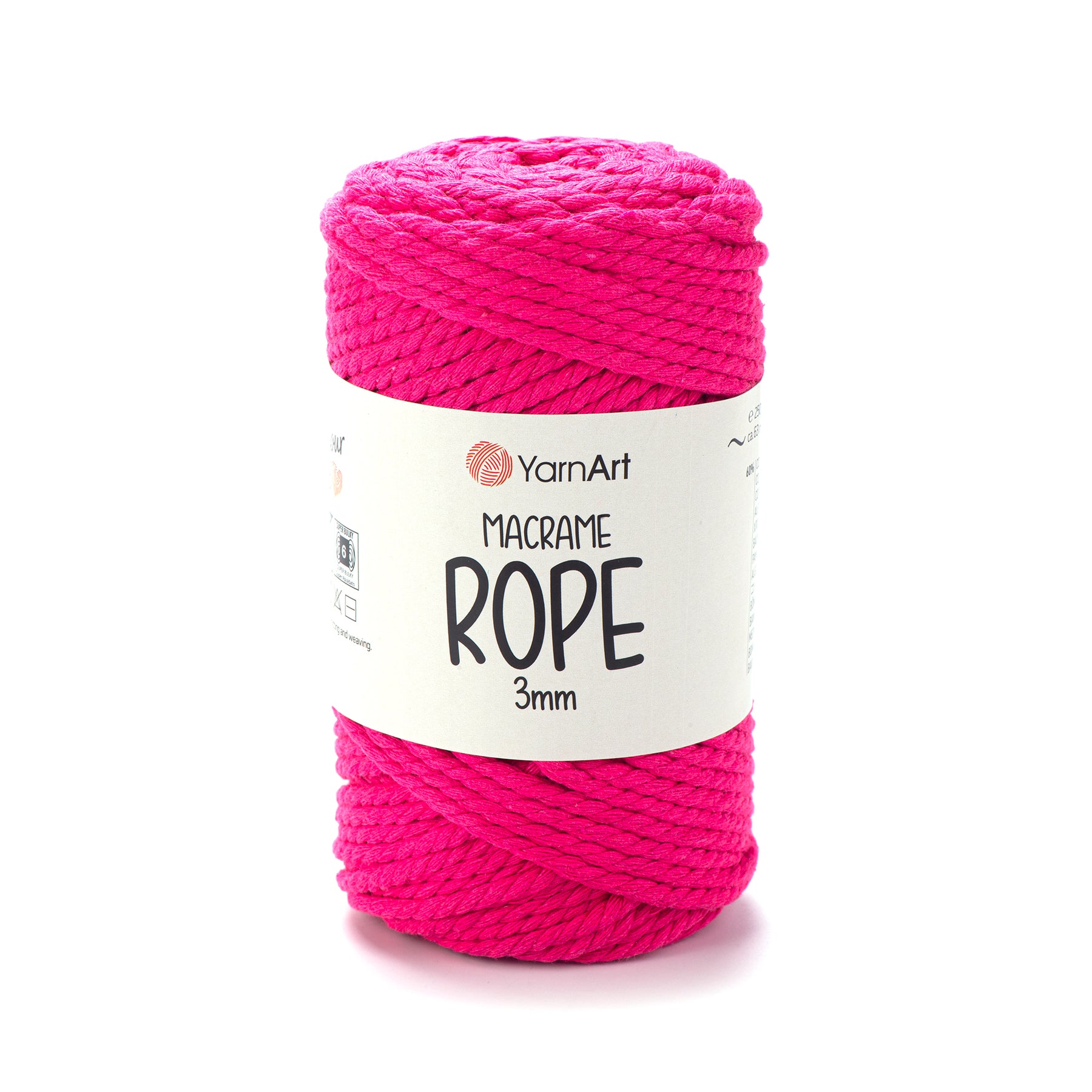 חוטי מקרמה לסריגה ועבודת יד MACRAME ROPE 3MM