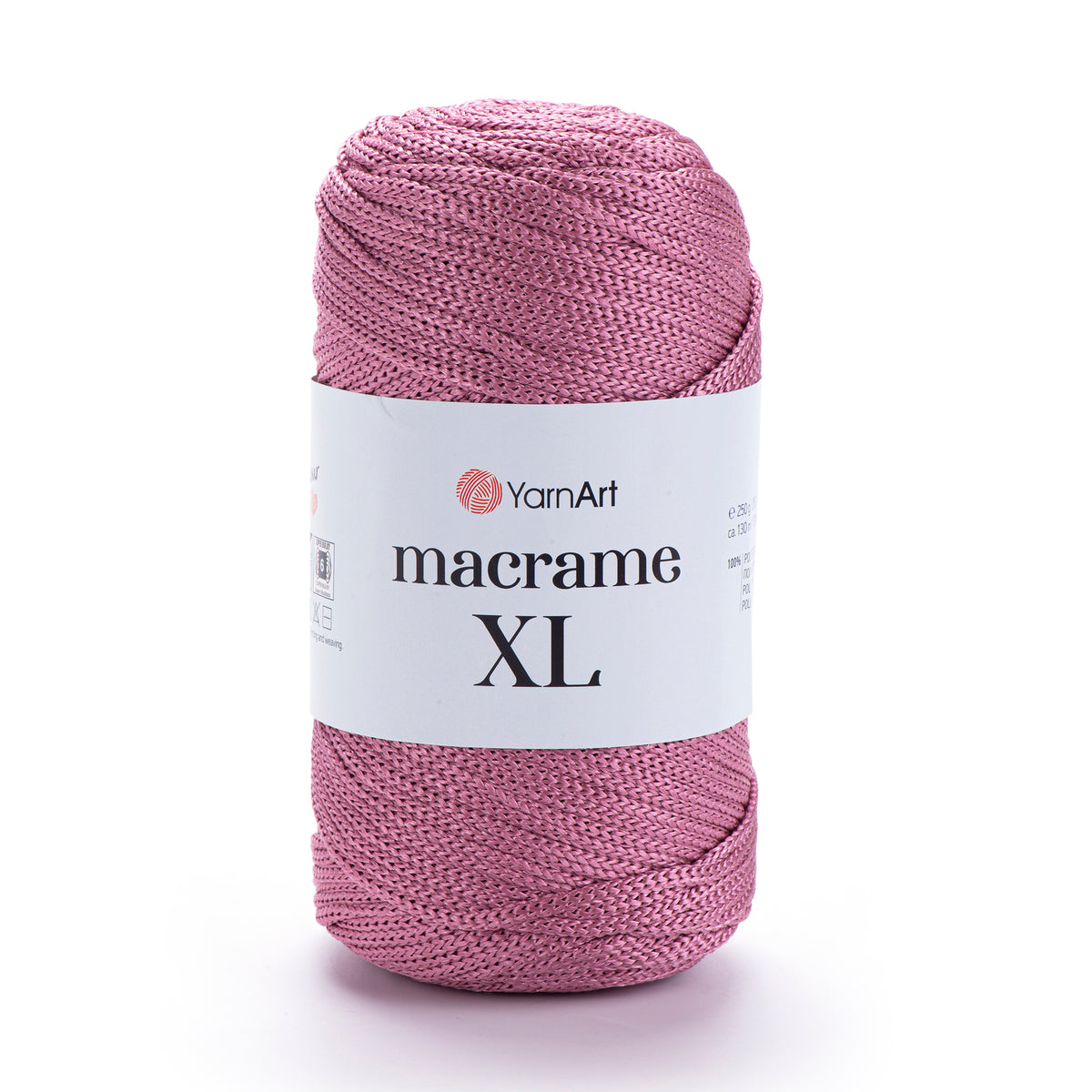 חוט מבריק לסריגת תיקים ואביזרים MACRAME XL 250g/130m