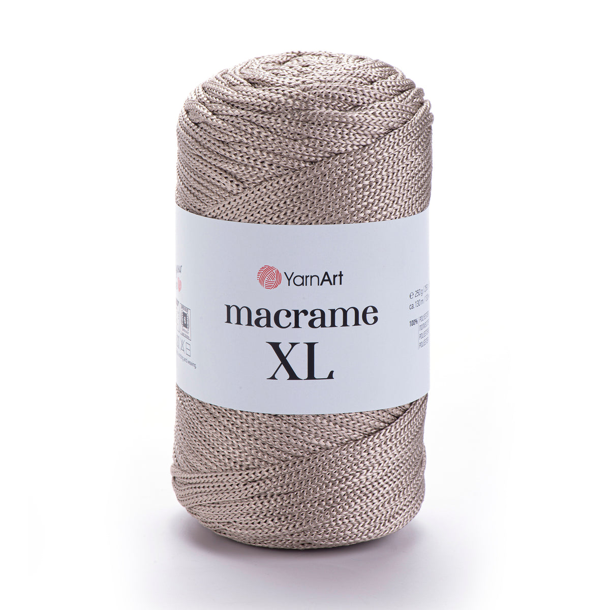 חוט מבריק לסריגת תיקים ואביזרים MACRAME XL 250g/130m