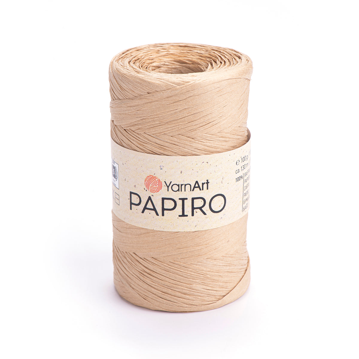 חוט רפיה לסריגה Papiro – לתיקים, כובעים וסלסלות | 100g/130m