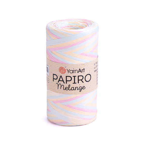 חוט רפיה לסריגה Papiro Melange – לתיקים, כובעים וסלסלות | 100g/130m