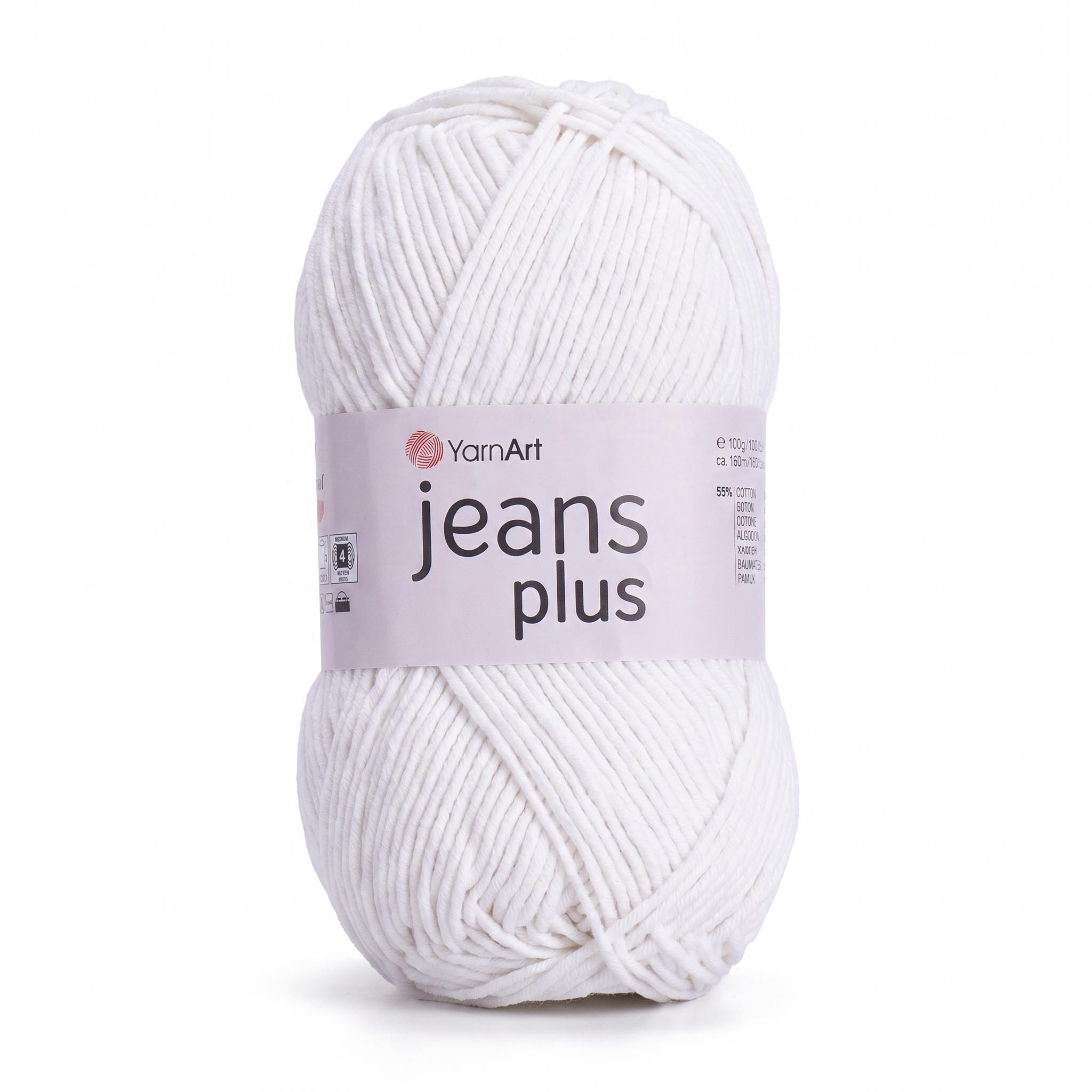 חוטי כותנה לסריגת תיקים, בובות ושמכות JEANS PLUS 100g/160m