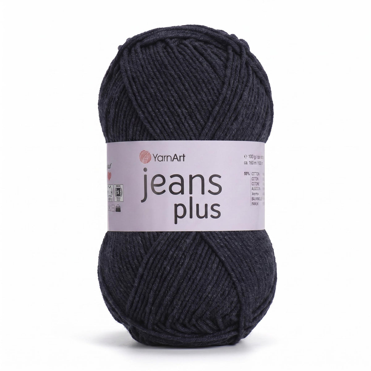 חוטי כותנה לסריגת תיקים, בובות ושמכות JEANS PLUS 100g/160m