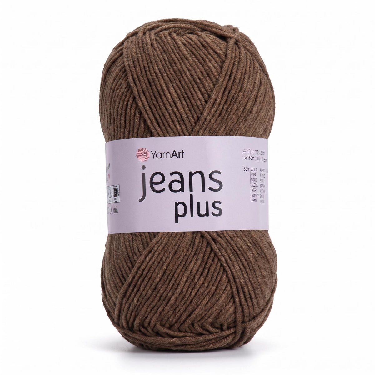 חוטי כותנה לסריגת תיקים, בובות ושמכות JEANS PLUS 100g/160m