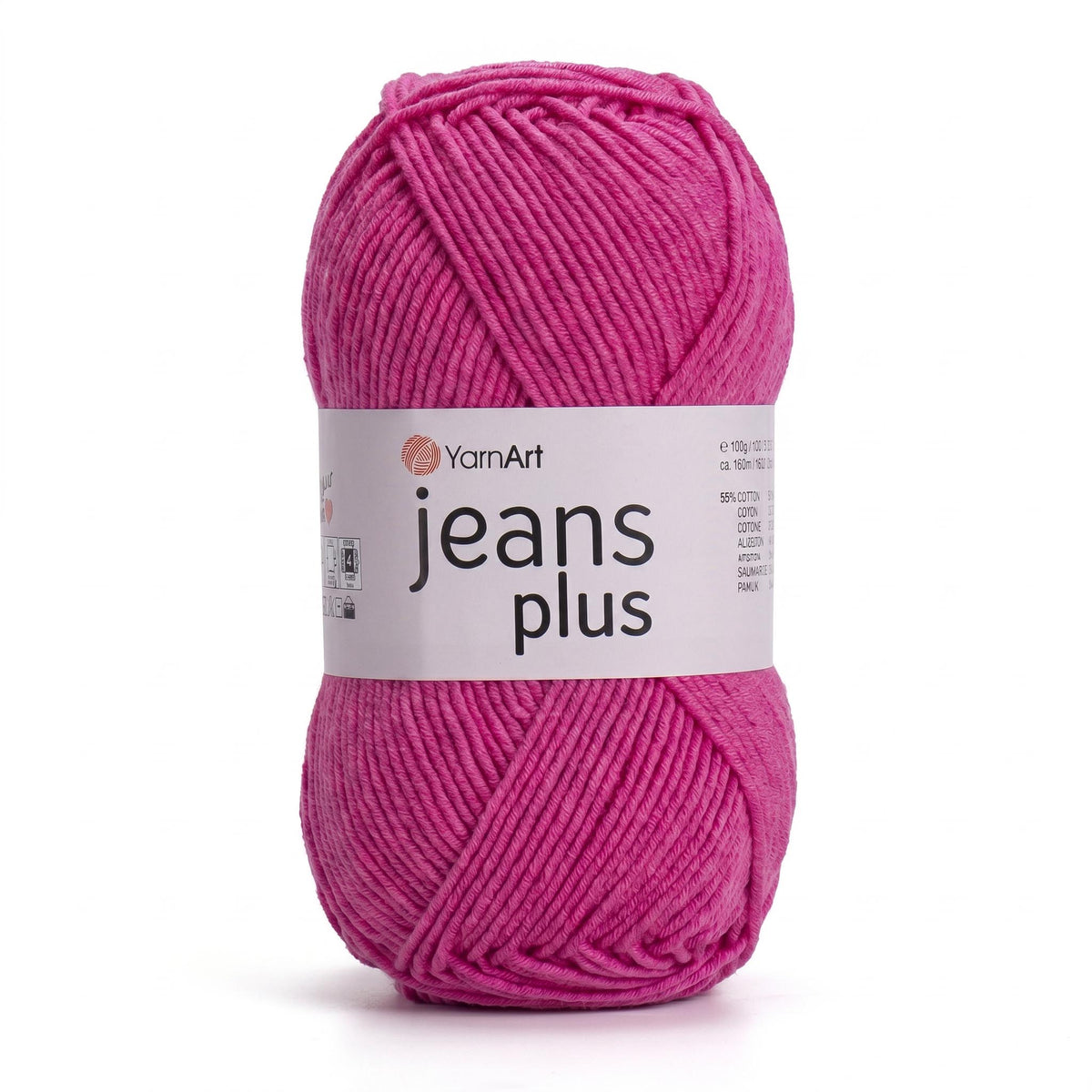 חוטי כותנה לסריגת תיקים, בובות ושמכות JEANS PLUS 100g/160m