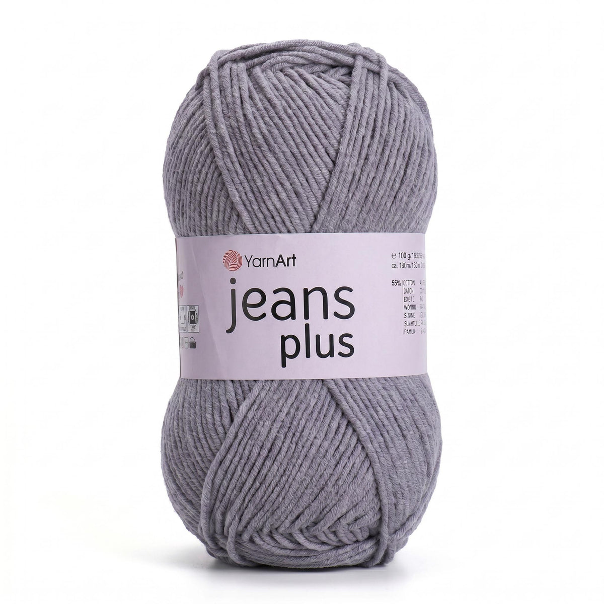 חוטי כותנה לסריגת תיקים, בובות ושמכות JEANS PLUS 100g/160m