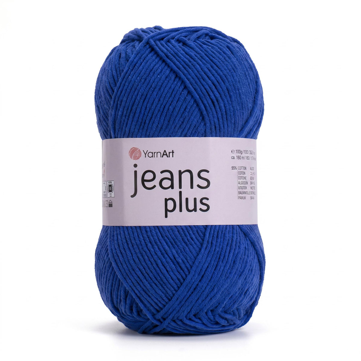 חוטי כותנה לסריגת תיקים, בובות ושמכות JEANS PLUS 100g/160m