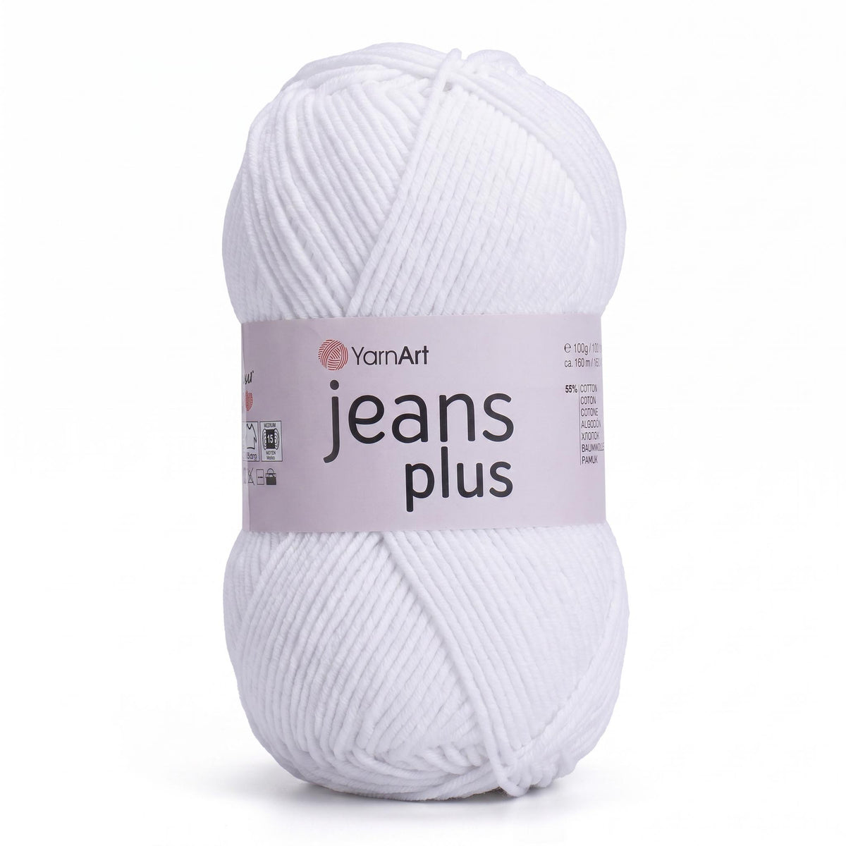 חוטי כותנה לסריגת תיקים, בובות ושמכות JEANS PLUS 100g/160m