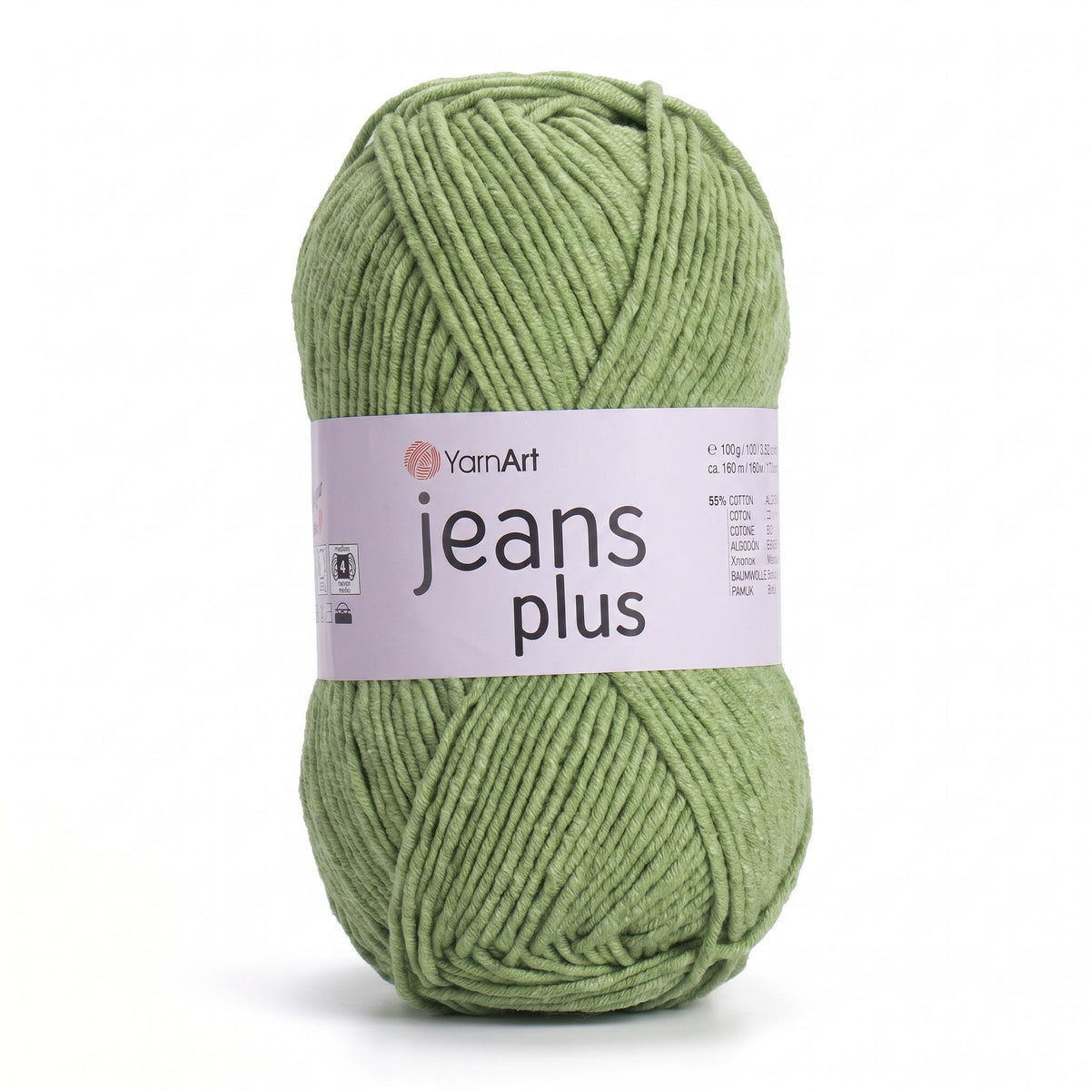 חוטי כותנה לסריגת תיקים, בובות ושמכות JEANS PLUS 100g/160m