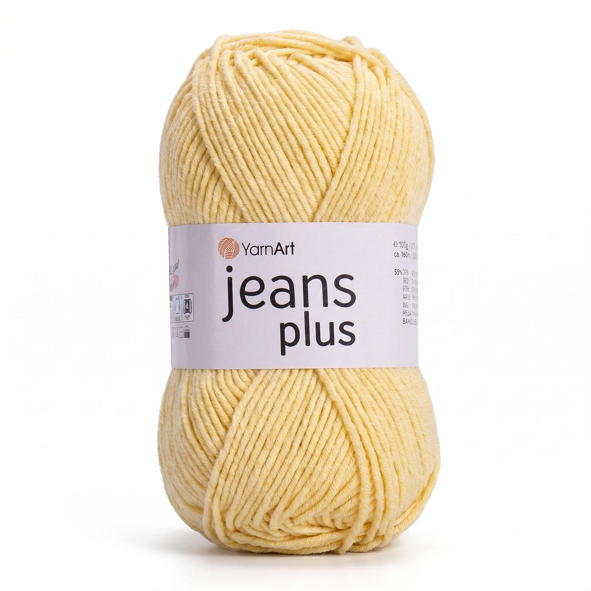 חוטי כותנה לסריגת תיקים, בובות ושמכות JEANS PLUS 100g/160m