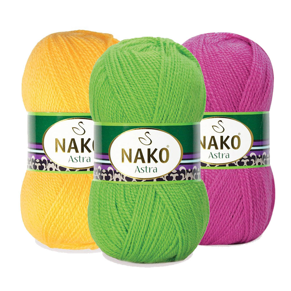 צמר קלאסי למסרגות 3-4 מ״מ, לוח צבעים עשיר במיוחד ASTRA