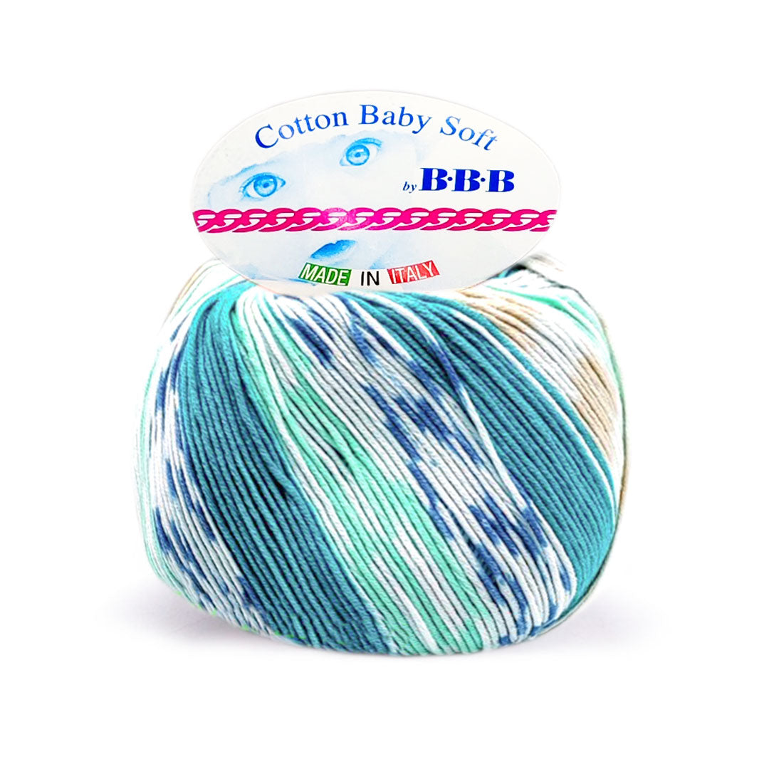 חוט כותנה צבעונית לתינוק Cotton Baby Soft 50g/179m