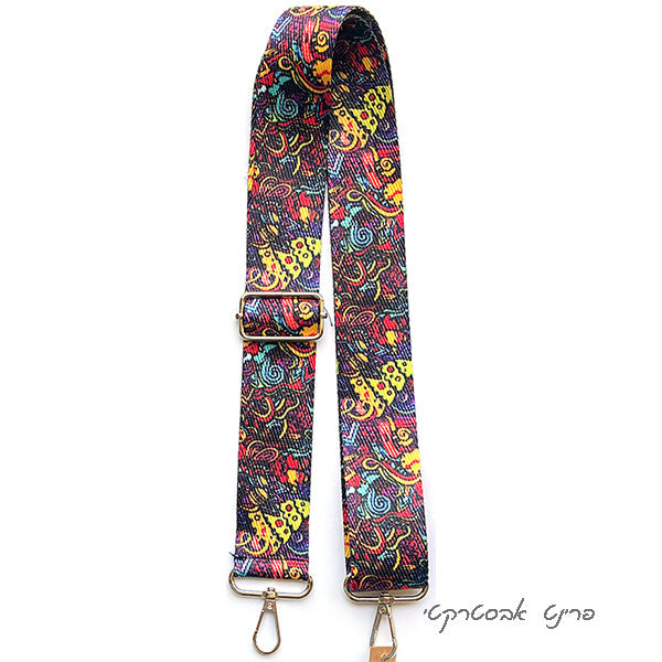 רצועה לתיק פרינט אבסטרקטי צבעוני