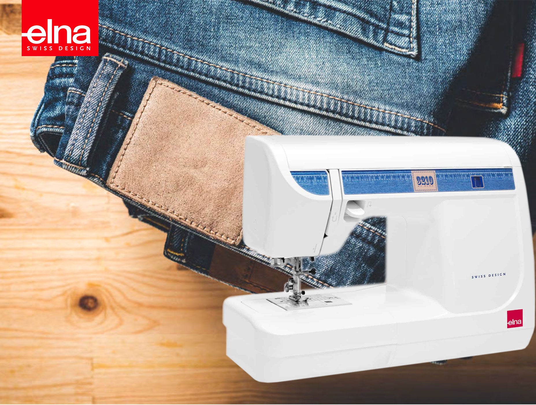 מכונת תפירה אלנה ג׳ינס elna jeans 3210 החדשה
