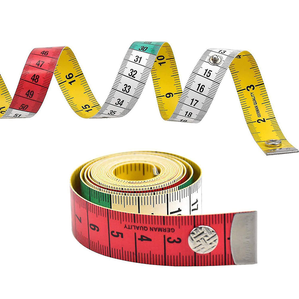 סרט מידה צבעוני דו צדדי 150 ס״מ/אינץ׳