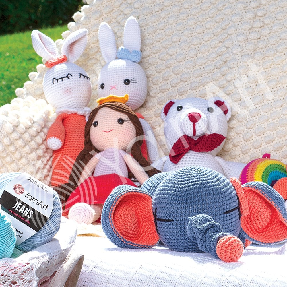 גינס פלוס לסריגת בובות ושמכות JEANS PLUS 100g/160m