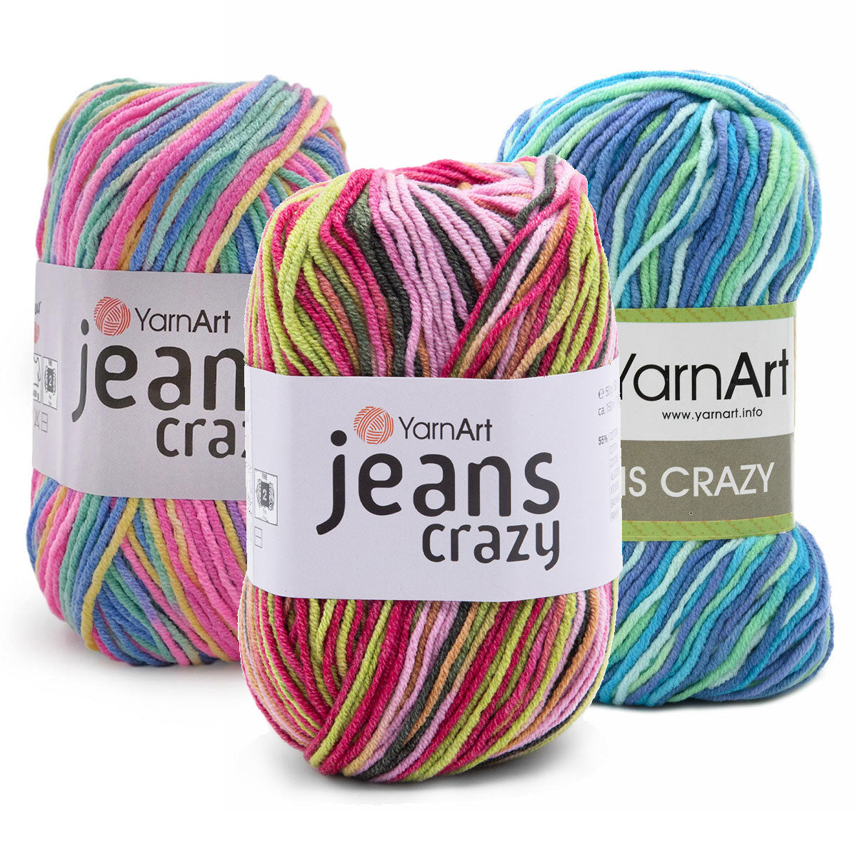ג׳ינס קראזי חוטי כותנה צבעוניים JEANS Crazy 50g
