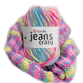 ג׳ינס קראזי חוטי כותנה צבעוניים JEANS Crazy 50g/160m