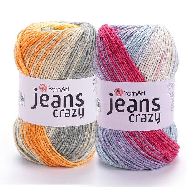ג׳ינס קראזי חוטי כותנה צבעוניים JEANS Crazy 50g/160m