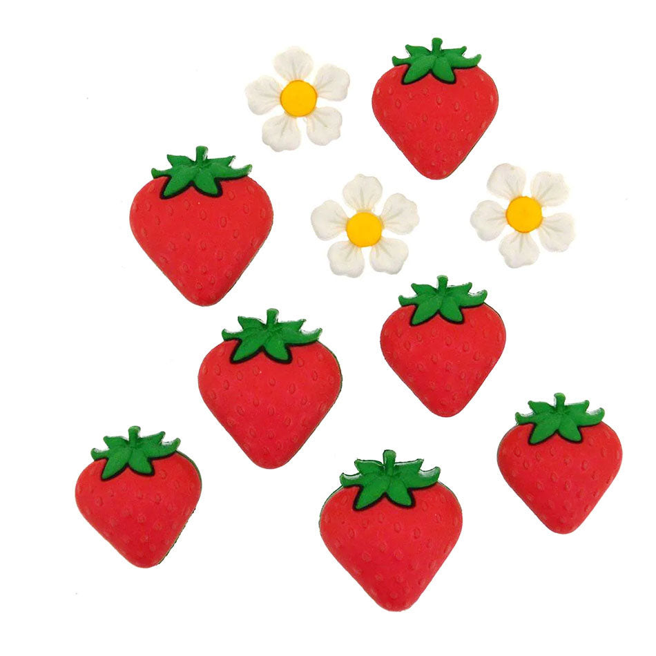 תותים בגינה - כפתורים מעוצבים