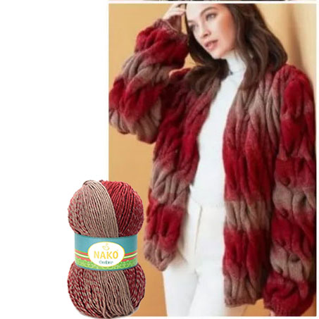 צמר אומברה דו-גווני עם מעברי צבע עדינים למסרגות 5-6 OMBRE