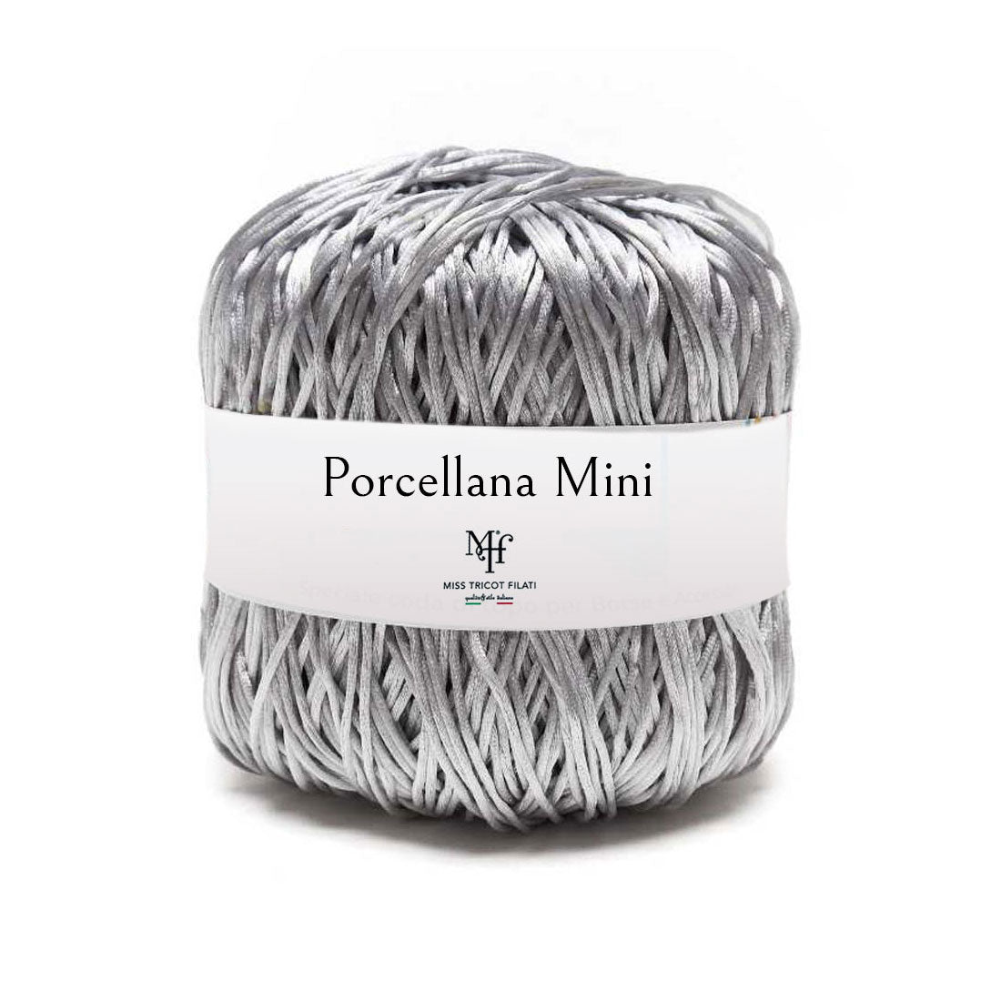 שרוך מבריק לסריגת תיקים ומקרמה 100g/85m PORCELLANA MINI