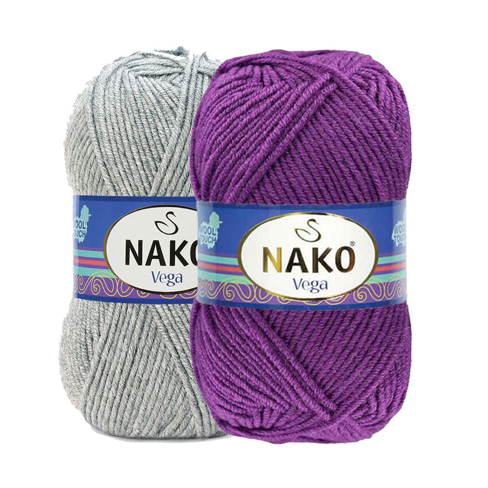 צמר אקרילן מעולה, מבחר גדול של צבעים למסרגות 4-6 VEGA