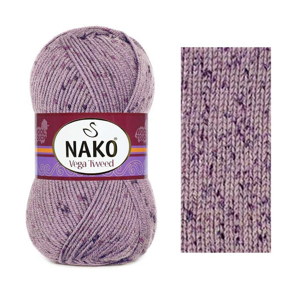 צמר טוויד עם נגיעות עדינות של צבע למסרגות 4-6 VEGA TWEED