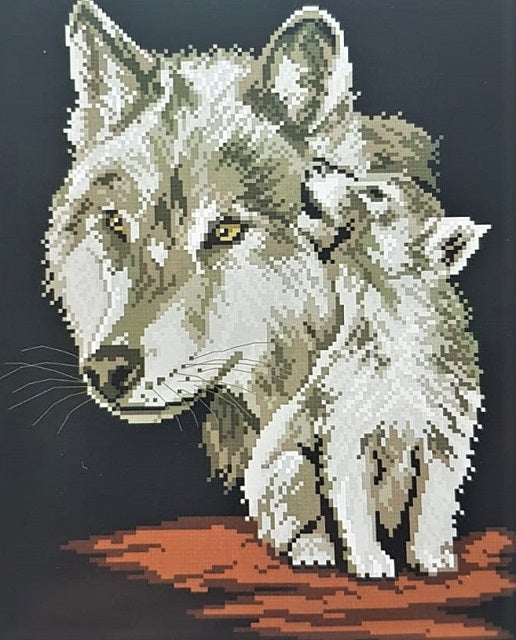 ערכת רקמה בד גבינה מודפס עם חוטים 059