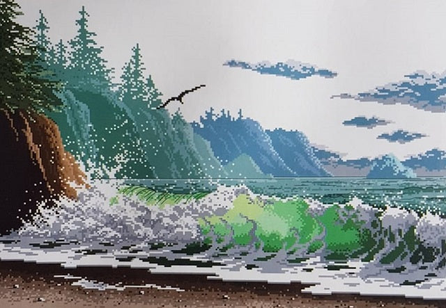 ערכת רקמה בד גבינה מודפס עם חוטים 074