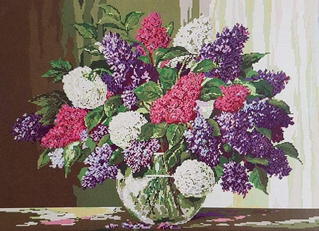 ערכת רקמה בד גבינה מודפס עם חוטים 309