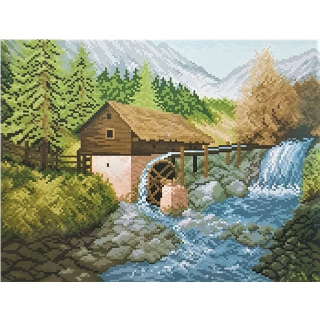 ערכת רקמה בד גבינה מודפס עם חוטים 101