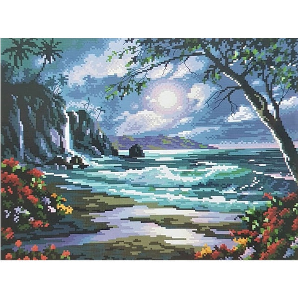 ערכת רקמה בד גבינה מודפס עם חוטים 102