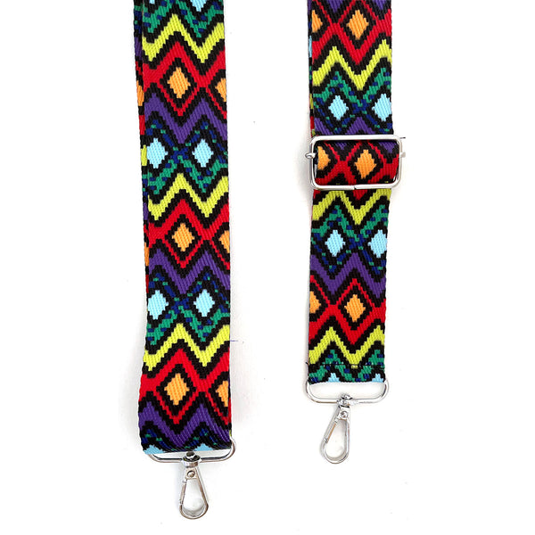 רצועת תיק זיגזג ריבועים