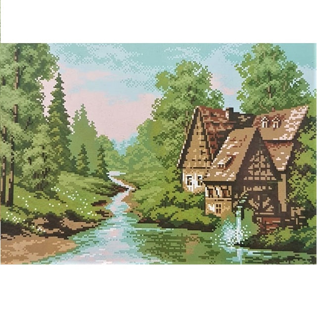 ערכת רקמה בד גבינה מודפס עם חוטים 111