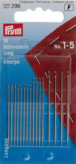 סט 16 מחטים לתפירת יד (1-5) פרים