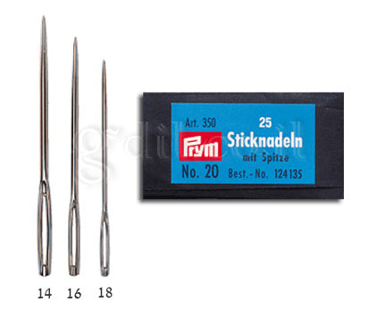 סט 25 מחטים חדות לרקמה ותפירה מס׳14-18