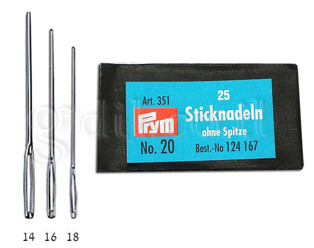 סט 25 מחטים לרקמה בלי חוד מס׳14-18