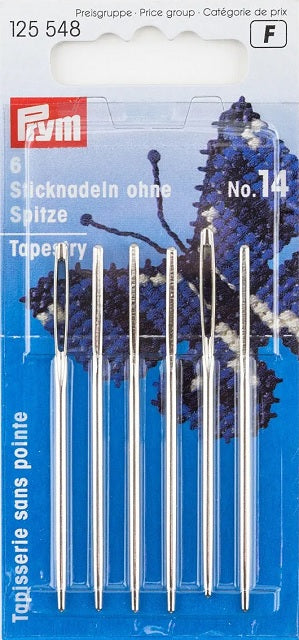 סט 6 מחטים לרקמה בלי חוד פרים