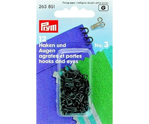 סט 12 קרסים שחור מס׳ 1/2/3 פרים