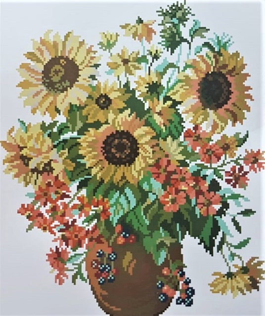 ערכת רקמה בד גבינה מודפס עם חוטים 130