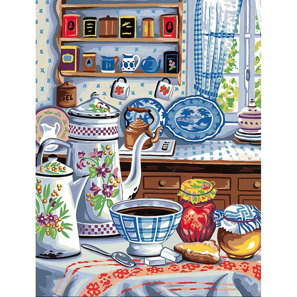 בד קנבס  לרקמה עם ציור מודפס בגודל 50X65 ס״מ 133.3438