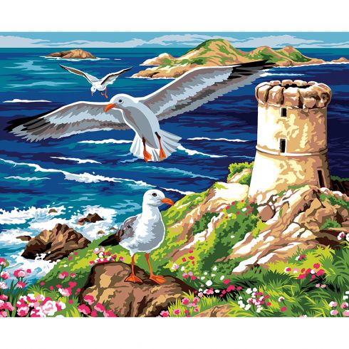 בד קנבס לרקמה עם ציור מודפס בגודל 60X70 ס״מ 134.5180